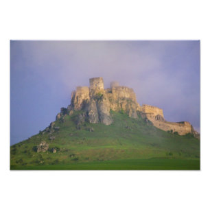 Spissky hrad in mist, Slovakia Photo Print