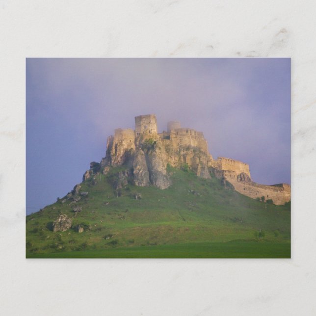 Spissky hrad in mist, Slovakia Postcard (Front)