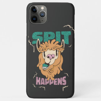 spit happens funny llama iPhone 11 pro max case