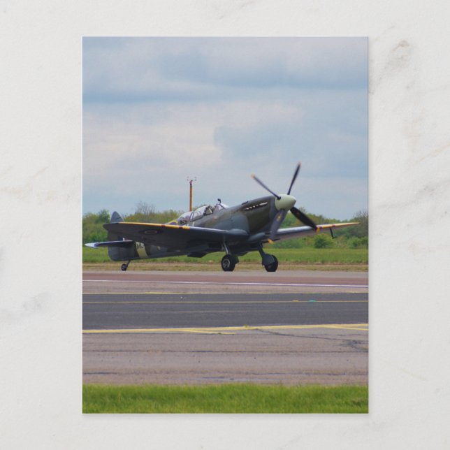 Spitfire After Landing Postcard (Front)