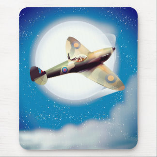Spitfire aircraft travel poster print mouse pad