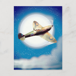 Spitfire aircraft travel poster print postcard