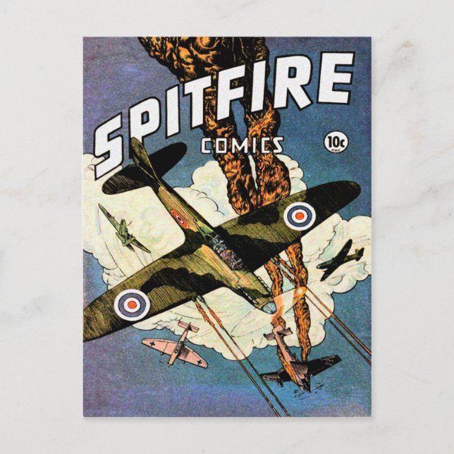 Spitfire Fighter Aircraft - World War Two Postcard (Front)