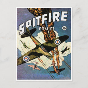 Spitfire Fighter Aircraft - World War Two Postcard