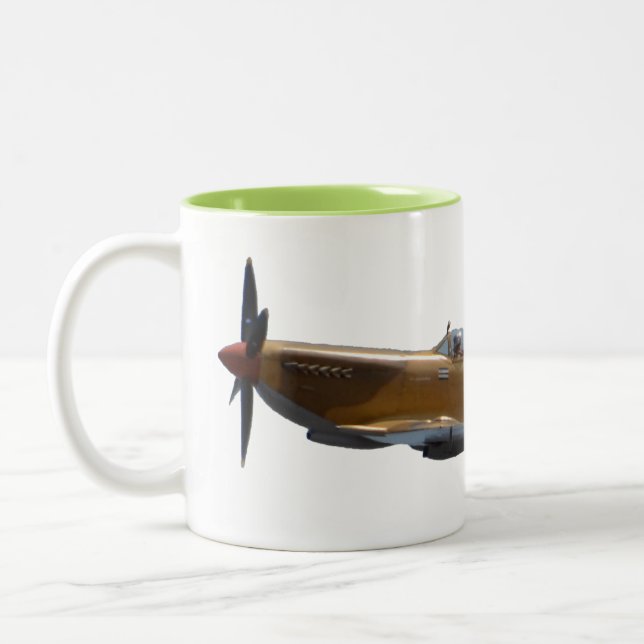 Spitfire from Battle of Britain Two-Tone Coffee Mug (Left)