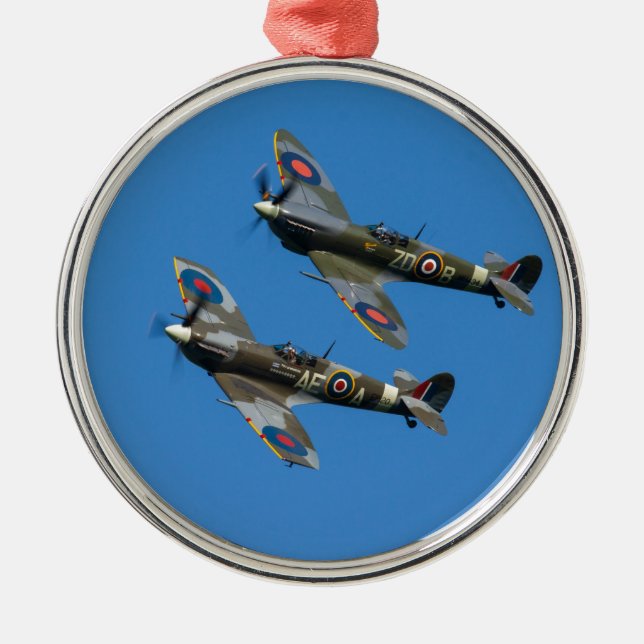 Spitfire Metal Tree Decoration (Front)