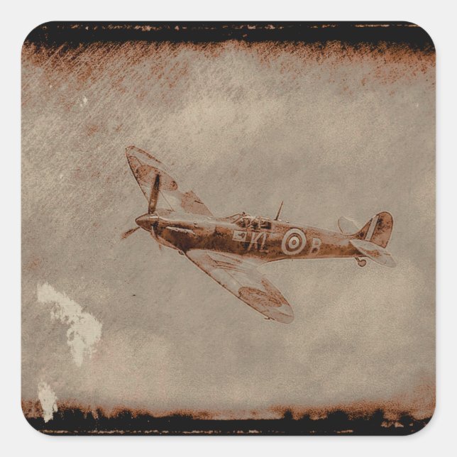Spitfire Nostalgia Square Sticker (Front)