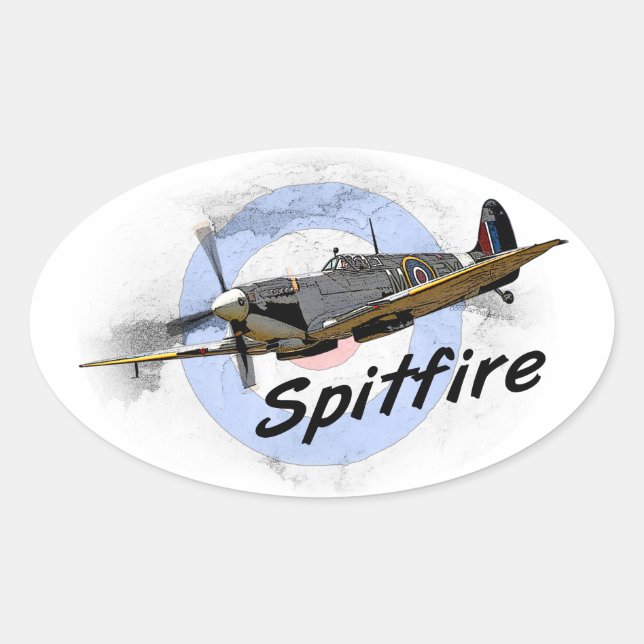 Spitfire Oval Sticker (Front)