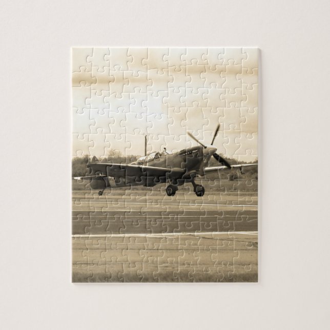 Spitfire Sepiatone Jigsaw Puzzle (Vertical)