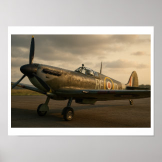 Spitfire WW2 Warbird Poster