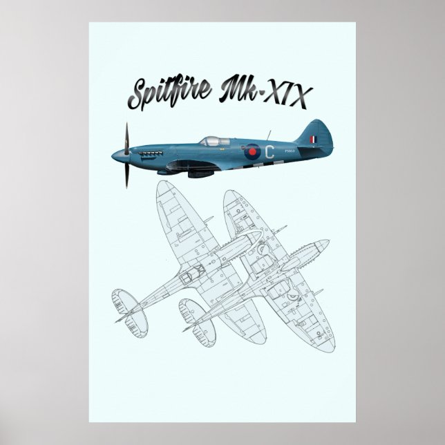 Spitfire XIX (Mk 19) Poster (Front)