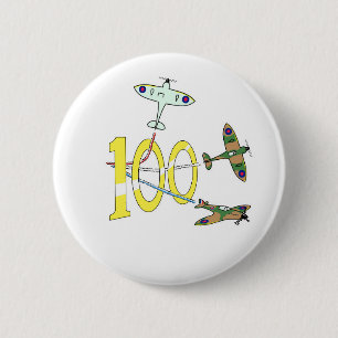 Spitfires 100th Birthday 6 Cm Round Badge