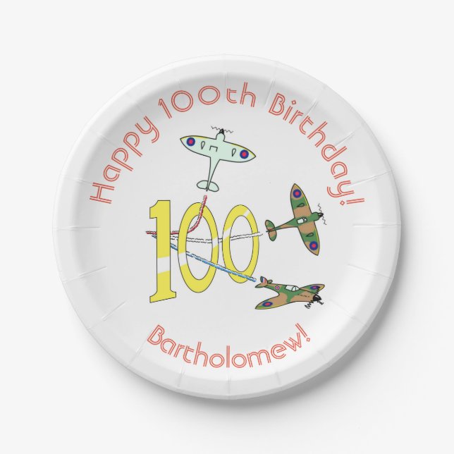 Spitfires 100th Paper Plate (Front)