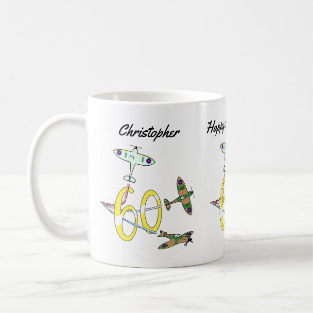 Spitfires 60th Birthday Coffee Mug (Left)