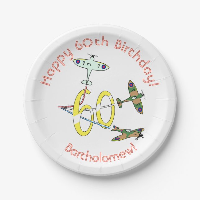 Spitfires 60th Paper Plate (Front)