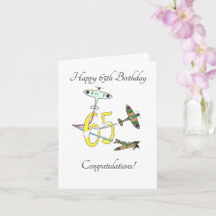 Spitfires 65th Birthday Card