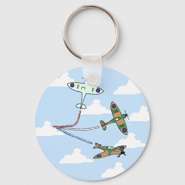Spitfires - Air Display - Birthday Key Ring (Front)