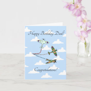 Spitfires - Customisable Dad - Birthday Card