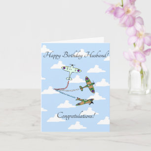 Spitfires - Customisable Husband - Birthday Card