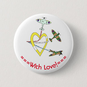 Spitfires Heart 6 Cm Round Badge