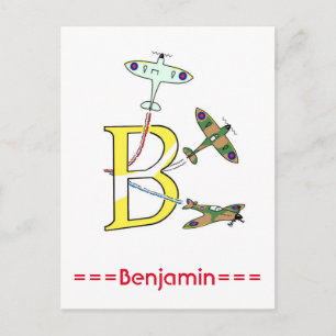 Spitfires Initial B Postcard