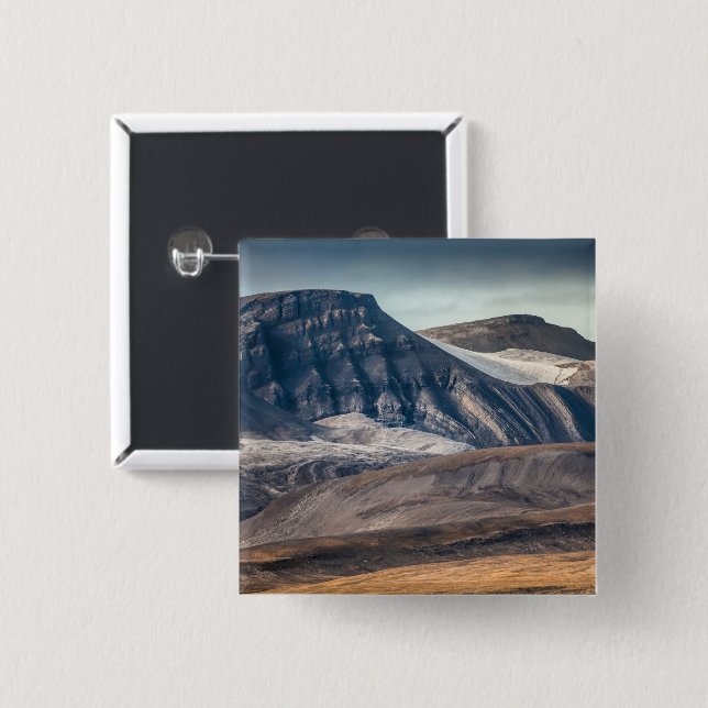 Spitsbergen Landscape Photo 15 Cm Square Badge (Front & Back)