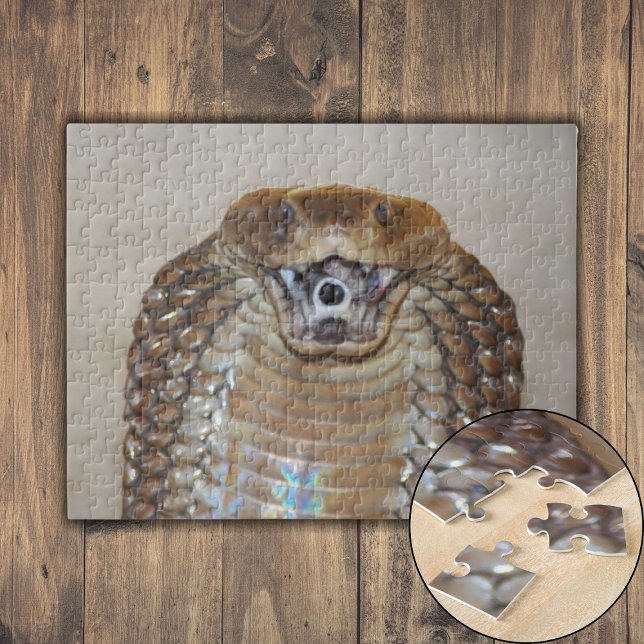 Spitting Cobra Portrait Jigsaw Puzzle (Spitting Cobra Portrait Jigsaw Puzzle)
