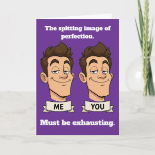 Spitting Image Funny Birthday Card