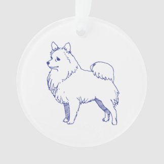 Spitz dog breed ornament