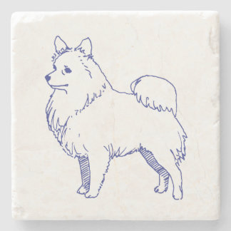 Spitz dog breed stone coaster