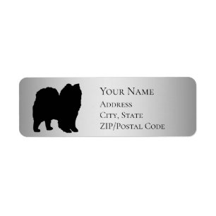 Spitz Pom Silhouette Return Address Label