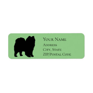 Spitz Pom Silhouette Return Address Label