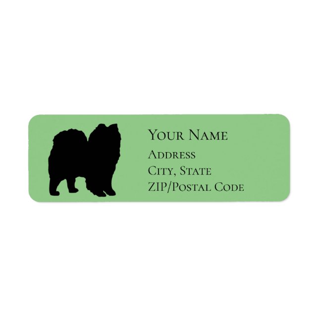 Spitz Pom Silhouette Return Address Label (Front)