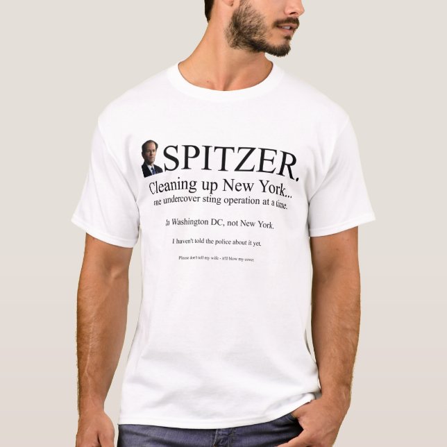 Spitzer Cleaning Up NY T-Shirt (Front)