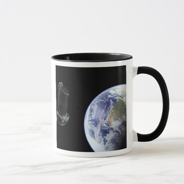Spitzer departing the Earth soon after launch Mug (Right)