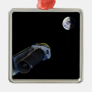 Spitzer points its high-gain antenna metal tree decoration