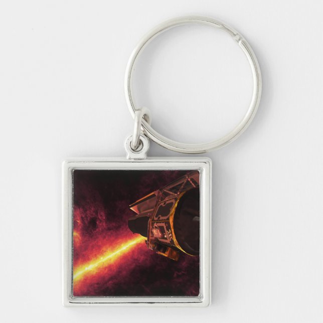 Spitzer seen against the infrared sky key ring (Front)