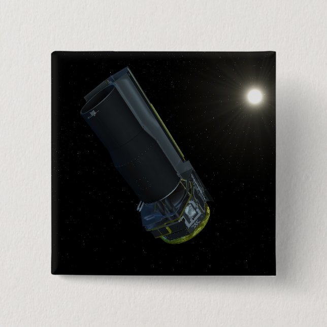 Spitzer seen in visible light 15 cm square badge (Front)