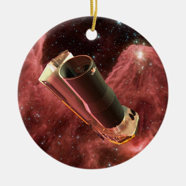 Spitzer Space Telescope Anniversary Ceramic Ornament (Front)