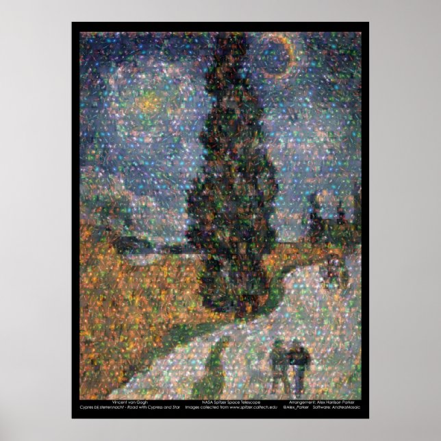 Spitzer Space Telescope / van Gogh Poster (Front)