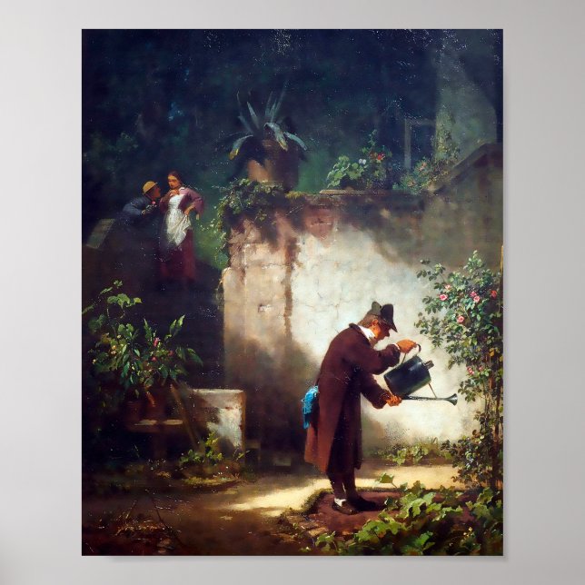 Spitzweg Carl - Der Gartenfreund -  Deutsche Maler Poster (Front)