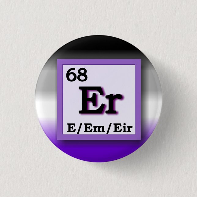 Spivak - Periodic Table personal gender pronouns 3 Cm Round Badge (Front)
