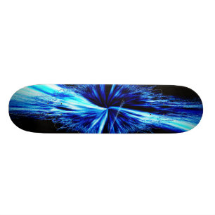 Splash Abstract Digital Fractal Skateboard