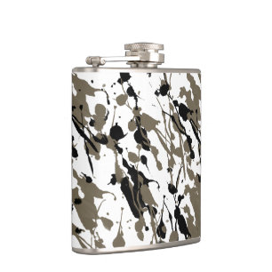 Splash and Drip Art Hip Flask