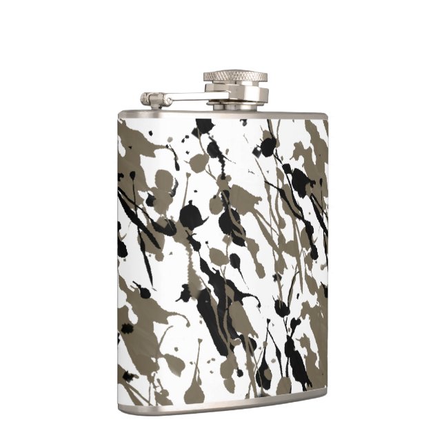 Splash and Drip Art Hip Flask (Right)