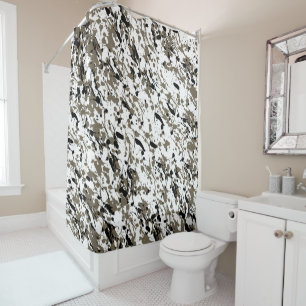 Splash and Drip Art Shower Curtain