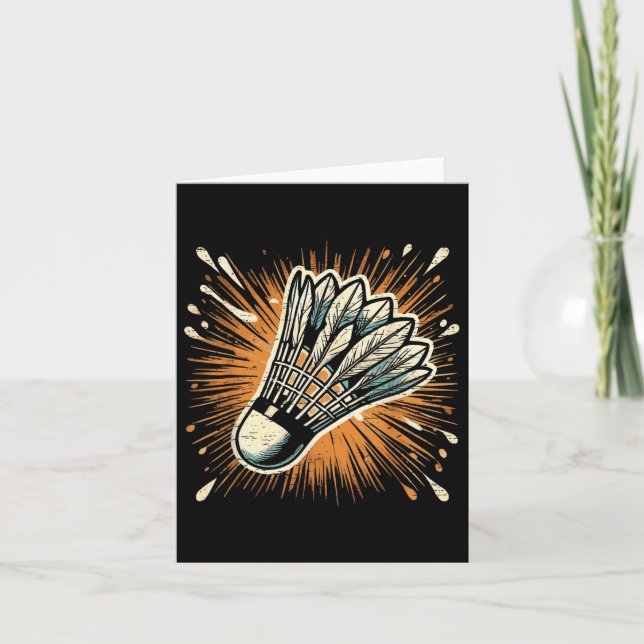 Splash Art Badminton Shuttle  Card (Front)