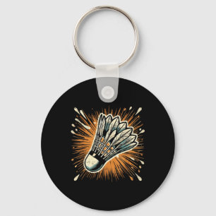 Splash Art Badminton Shuttle Key Ring