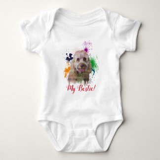 Splash Art Cute Cavapoo Dog Baby Bodysuit