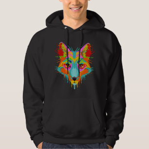 Splash Art Fox - Colorful Foxes - Color Wild Anima Hoodie